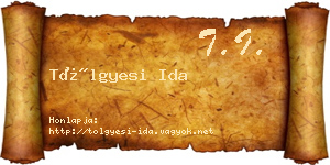 Tölgyesi Ida névjegykártya